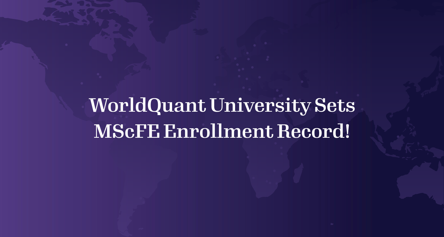 MScFE Growth 2,500 enrollments