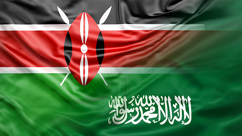 Saudi Arabia and Kenya flags